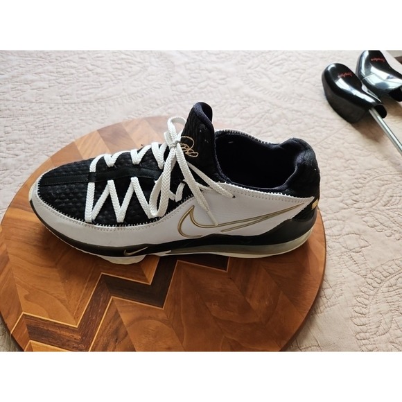 Nike React LeBron Men's XV1117 Low White Metallic Gold Basketball Sneakers, 12 - Picture 16 of 16